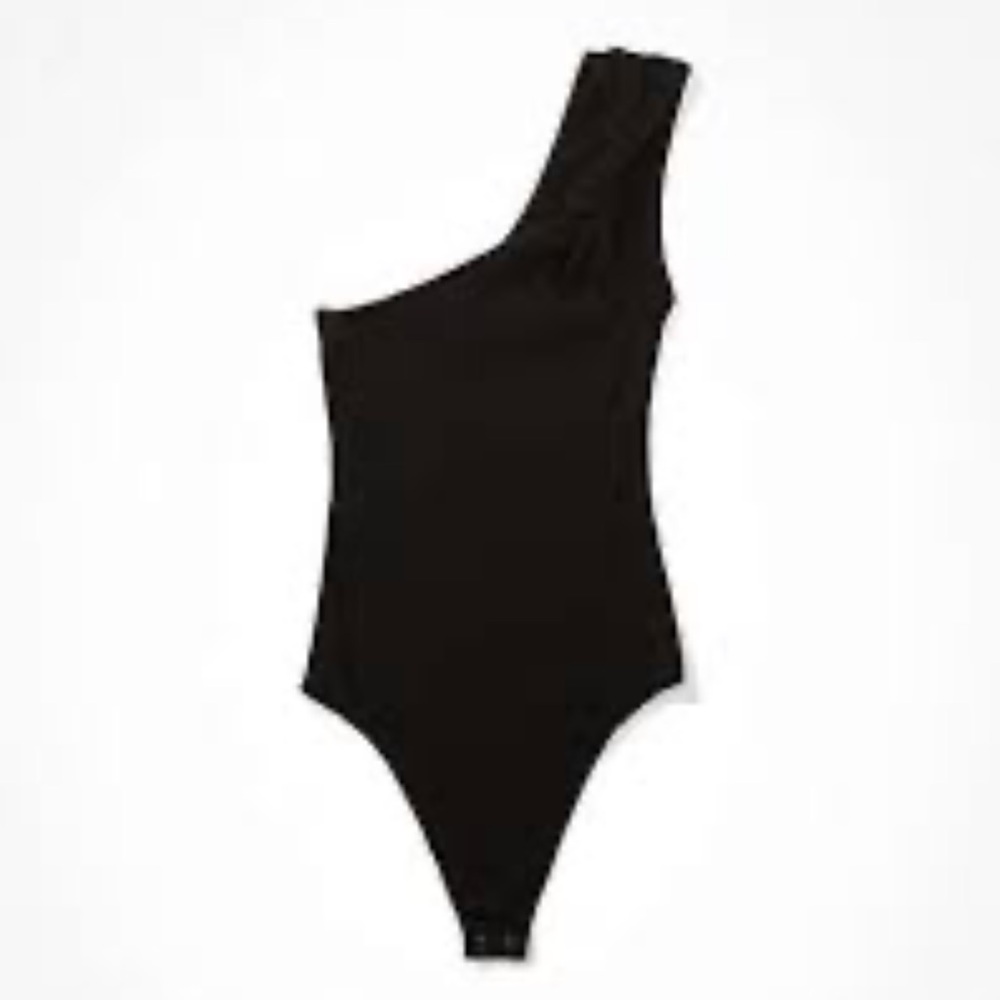 NWT American Eagle Outfitters Women’s Black One-Shoulder Bodysuit